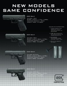 Glock rolled out four new Gen4 models in 2013 - the G20, G29, G30 and G33.