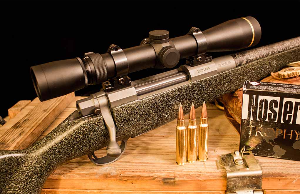 Nosler M48 Mountain Carbon Side With Ammo