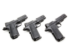 Wilson Combat’s Protector 2015 line from left to right: Compact, Professional and Full-Sized.