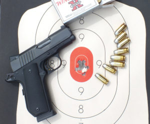 The author shot ragged, one-hole, 10-shot groups on silhouette targets with the Para Executive Carry, and shooting steel plates at 10 yards was just as easy. Author photo