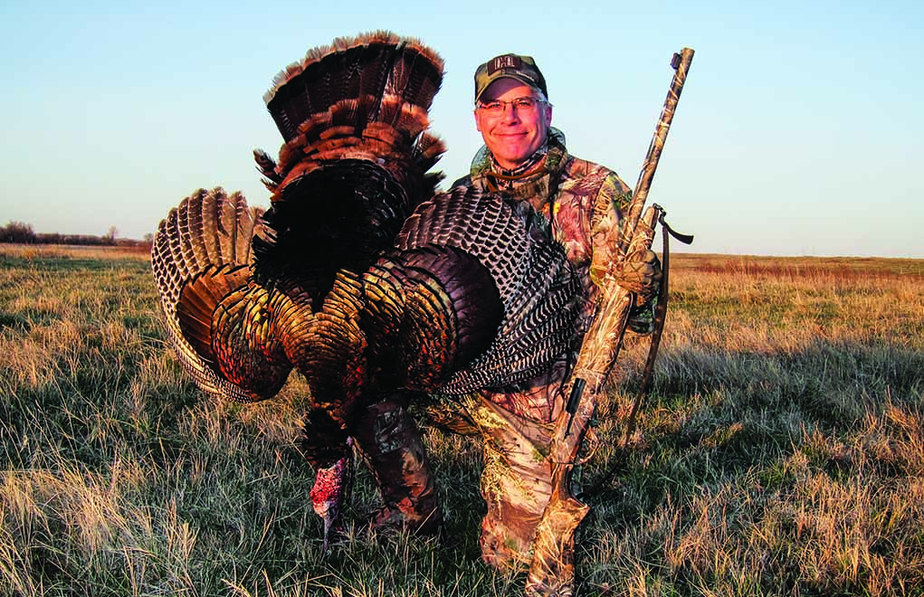 Gun Digest books publisher Jim Schlender found the Phenoma’s lightweight to be the ticket while turkey hunting. He took this Merriam’s gobbler on the swing.