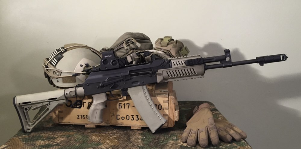 Here it is, the author’s very own, the latest in the AK Evolution species, the AK-12 that he built mostly in his basement, with a little help from friends.
