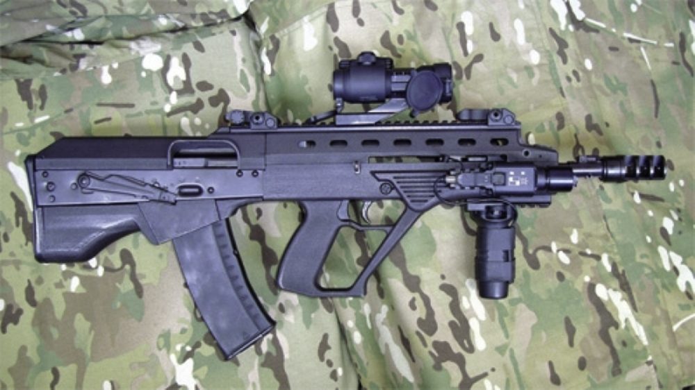 The Ukrainian bullpup Vepr Avtomat is based on the Soviet AK-74, or rather built from it.
