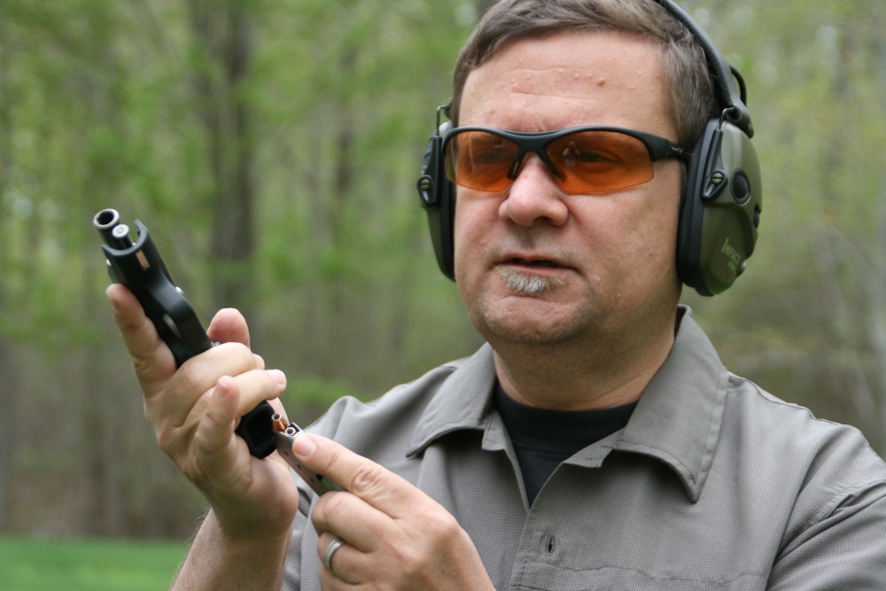 Performing a reload with a small pistol can be difficult and requires a slight change in technique.