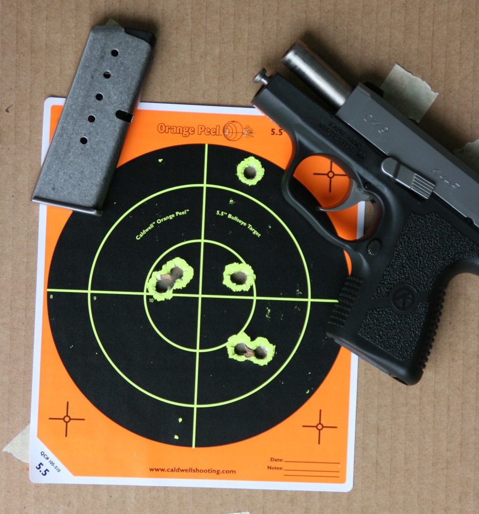 The CM9 has very good accuracy for a small value-priced handgun.