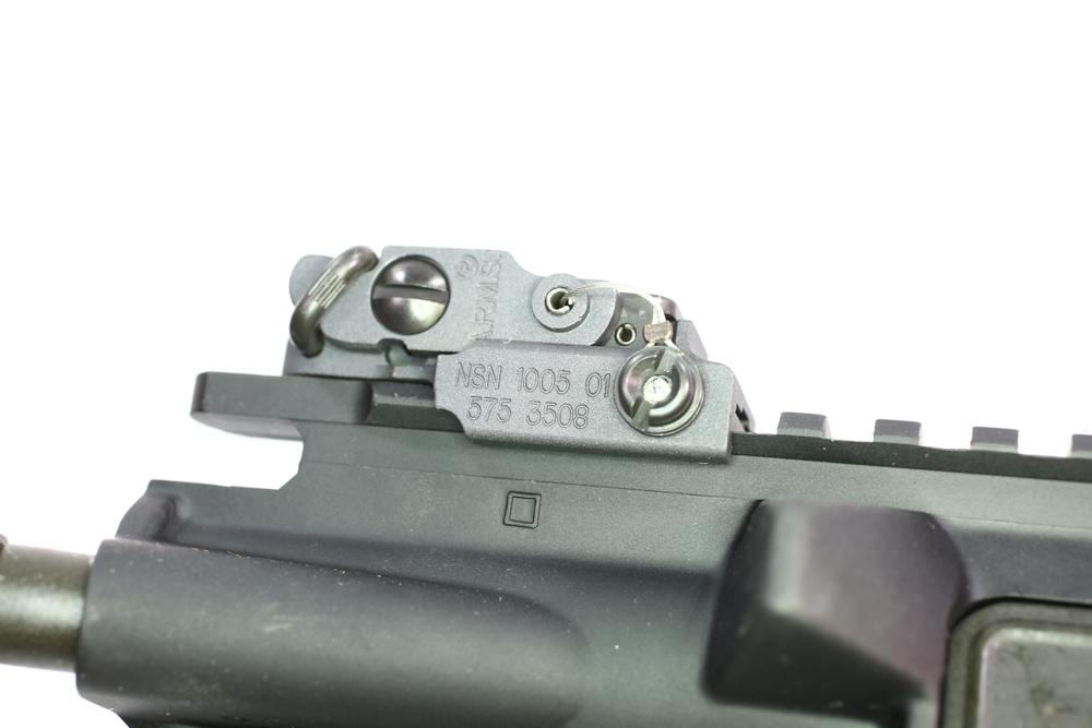 The ARMS 40 is designed to ride on the rear of the upper receiver and clear the back end of the added top rail that you will be bolting in place.