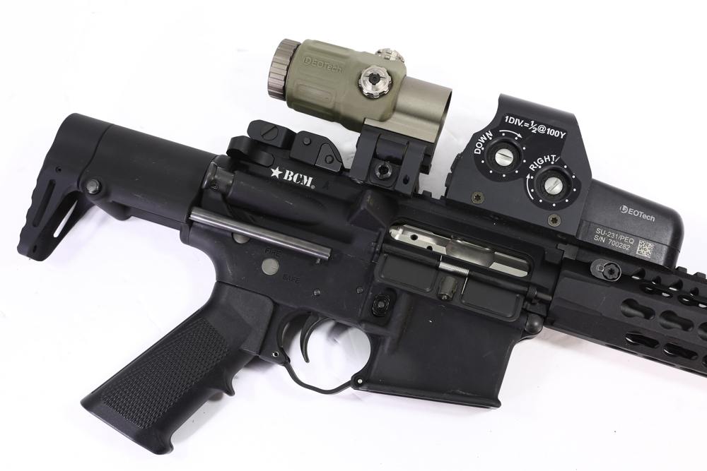 Once installed, the collapsed LWRC PDW stock is very compact. It’ll store in a very small space, even with optics on the upper receiver of your SBR.