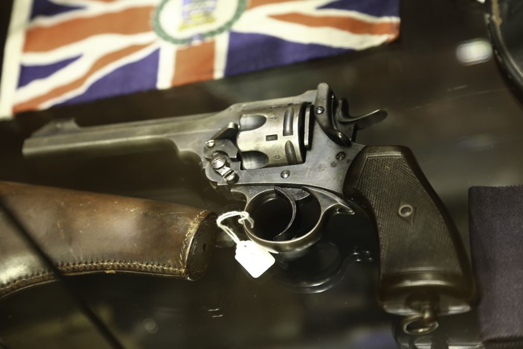 Before the Hi Power, a British officer would likely have carried a revolver like this Webley in .455.