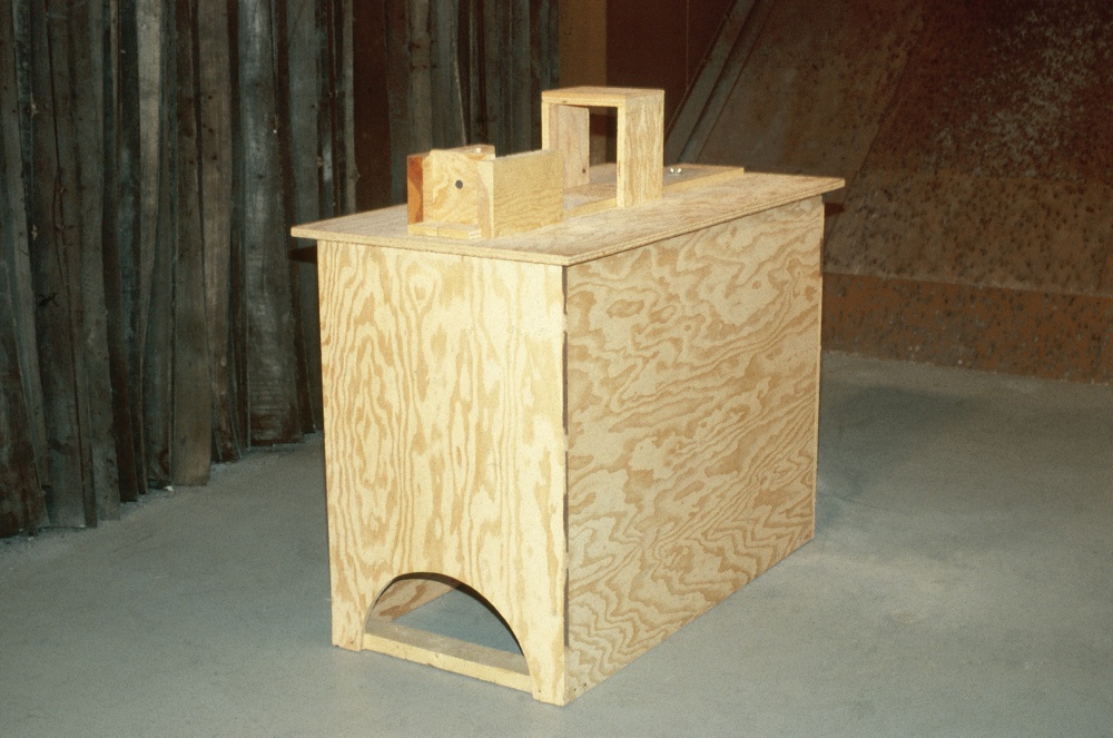 A test stand was designed and built by the academy shops to handle the various tests to be performed.