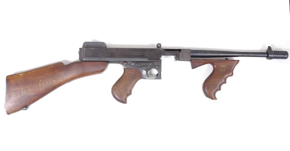 Of all the weapons identified with the FBI, the Thompson submachine gun tops the list.