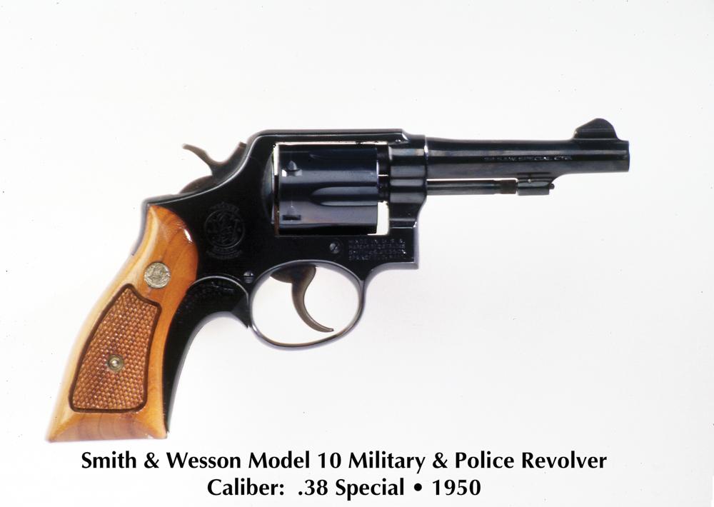 Smith & Wesson Military & Police (M&P), later the Model 10, was standard issue in the FBI for many years. It was the author’s first issue handgun in 1973. All were equipped with grip adapters and “PC” or plains clothes stocks.