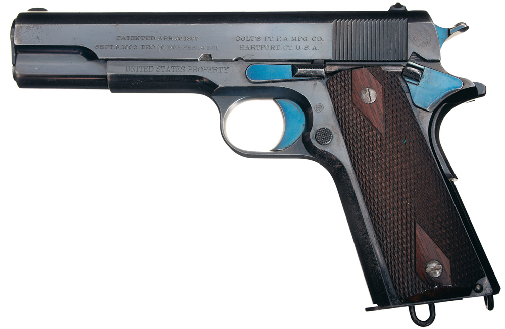 Rare Early Production U.S. Colt Model 1911 Semi-Automatic Pistol Serial Number 33 realized $109, 250.