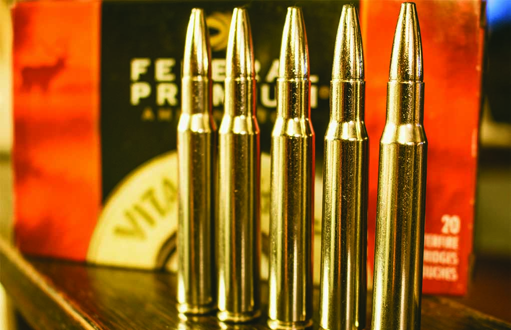 The .30-06 Springfield, shown here with the 200-grain Federal Trophy Bonded Bear Claw, might be one of the most common and versatile cartridges available.
