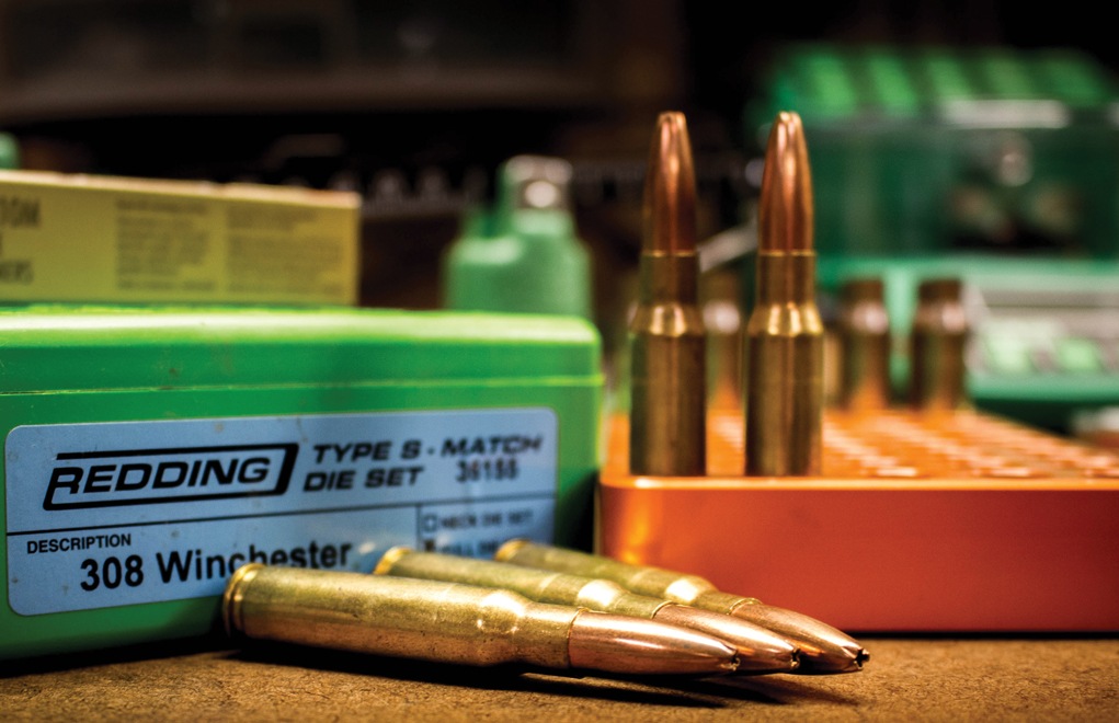 The author’s favorite deer load for the .308 Winchester, built around IMR 4064 and the 165-grain Sierra GameKing hollow-point boat-tail bullet.