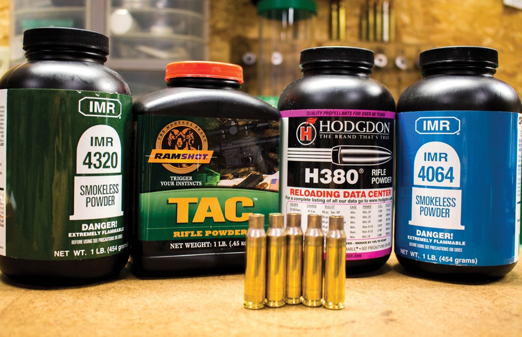 The .308 Winchester can run on a multitude of powders. Here are four of the author’s favorites.