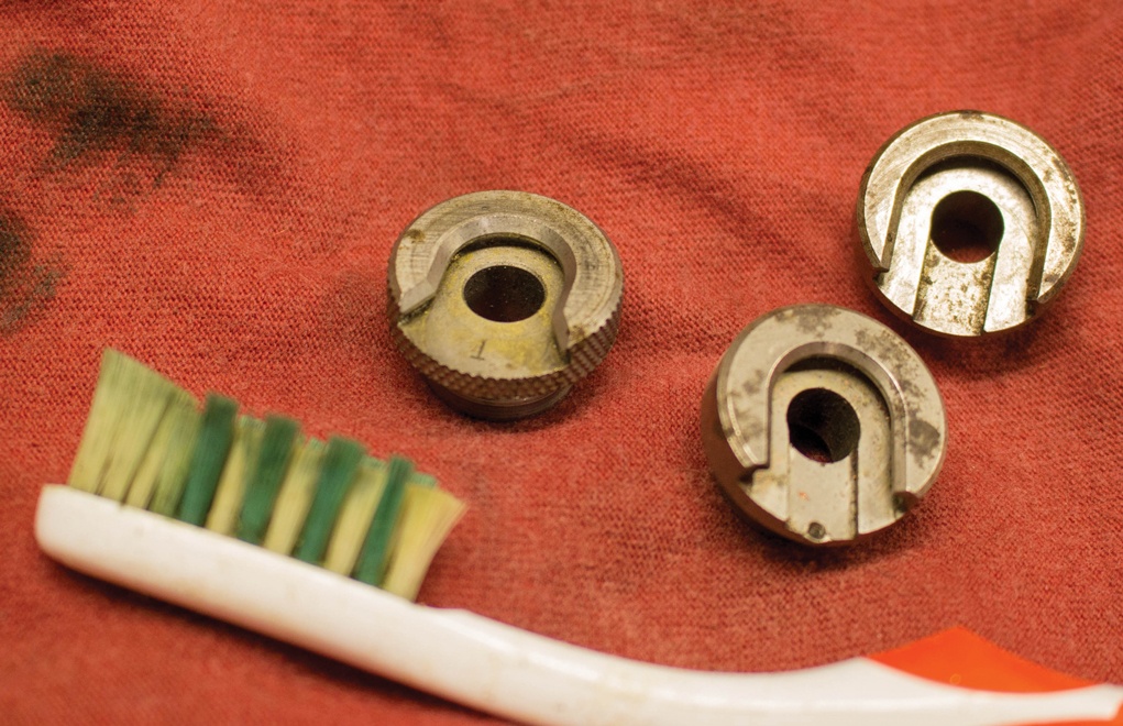 Even shell holders can build up residue and debris, and they will rust from being handled often. A good scrubbing with an old toothbrush and light lubrication will keep them in good shape.