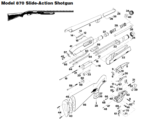 Download: Remington 870 Exploded Gun Drawing | Gun Digest