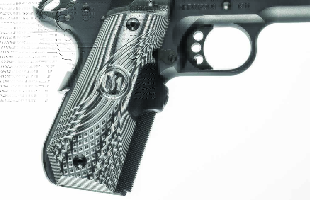 The author installed a set of Crimson Trace Master Series grips on his R1 UltraLight Executive because they enhance the practicality of a defensive handgun.
