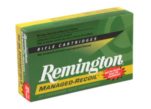 Remington managed recoil centerfire rifle ammunition