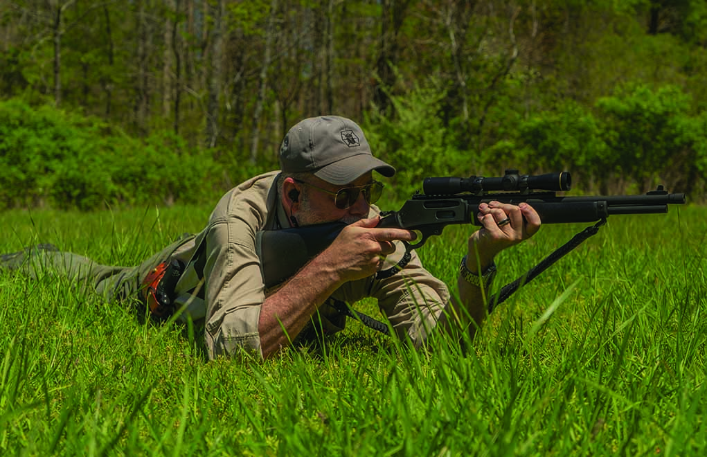 With field shooting, the position that puts your barrel closest to the ground will be the steadiest.