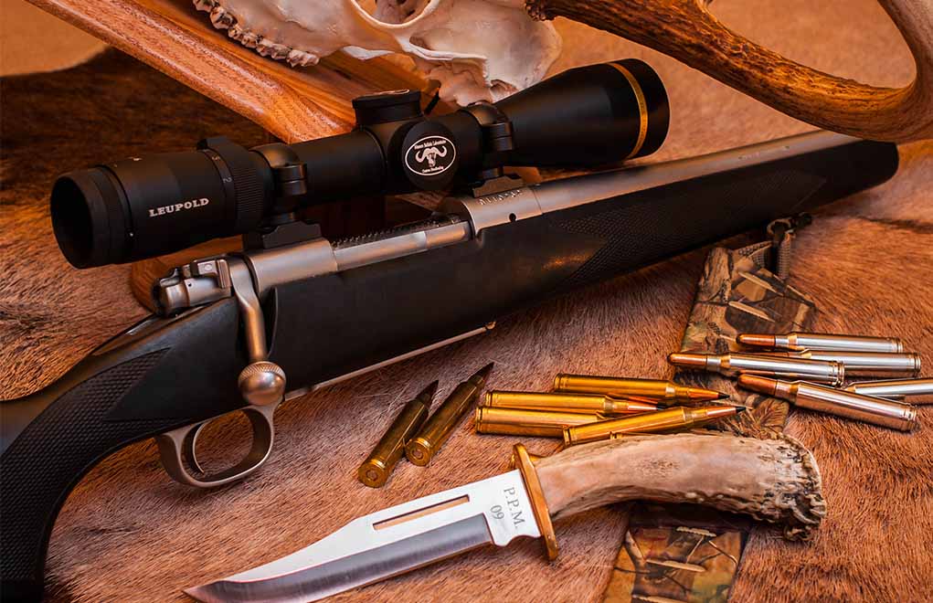 The Leupold VX-6 2-12x, set in low rings, pairs well with this Winchester 70 Classic Stainless in .300 Winchester Magnum.