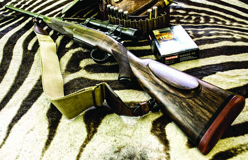 The graceful—and very comfortable—lines of the Heym Express by Martini, the author’s favorite rifle. 