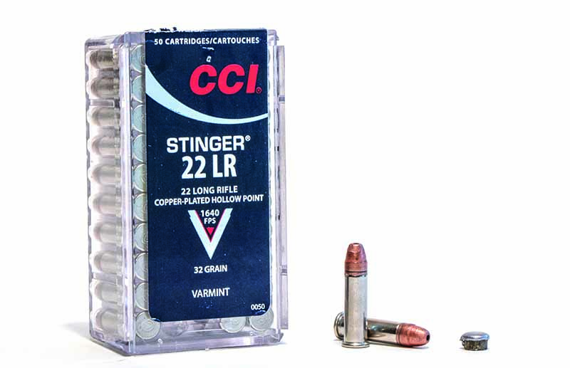 CCI’s Stinger load is a wonderful option for the .22 LR. It hits a little harder than the Velocitor load, but won’t penetrate as deep.