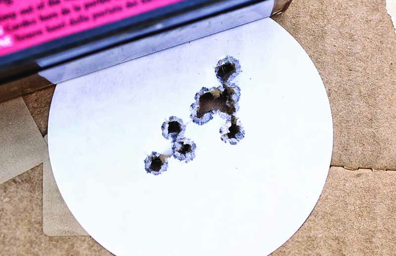 The author is a big fan of Eley Tenex because they often deliver groups like this at 50 yards. However, when switching to another batch of Tenex, he’ll recondition the bore again.