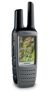 The Garmin Rino 655t is an example of a two-way radio that operates in the General Mobile Radio Service (GMRS), Family Radio Service (FRS), and includes full on-board GPS. An FCC license is required to use the GMRS frequencies..
