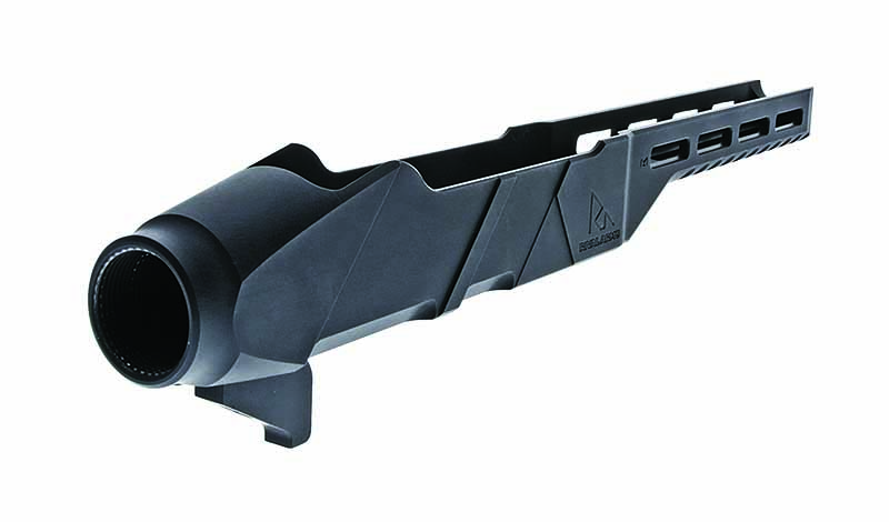 The handguard or forend has M-lok slots so you can mount whatever accessories you feel are appropriate.