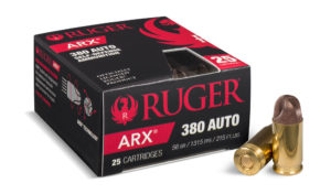 Ruger-PolyCase ARX Ammo in .380 Auto. 