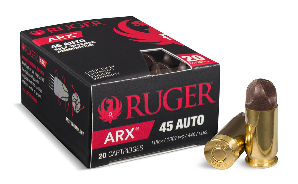 Ruger-PolyCase ARX Ammo in .45 ACP.