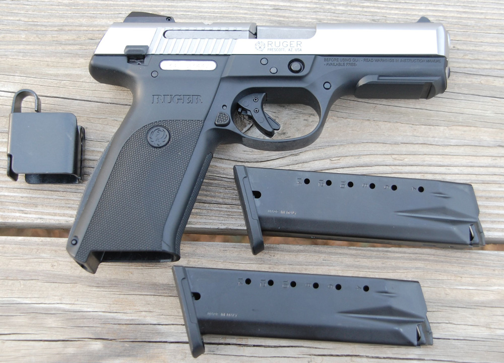 The SR40 is a comfortably sized pistol that comes with two 15-round magazin...