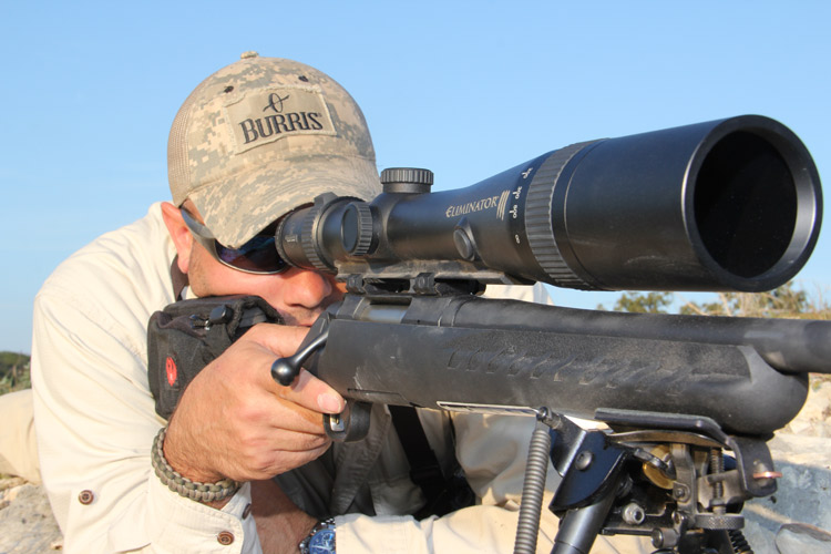 The Ruger American rifle mounted with a Burris Eliminator III scope make a deadly combination.