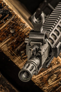 The SIG Sauer P516 features ambidextrous controls and comes with factory-installed flip-up iron sights. 