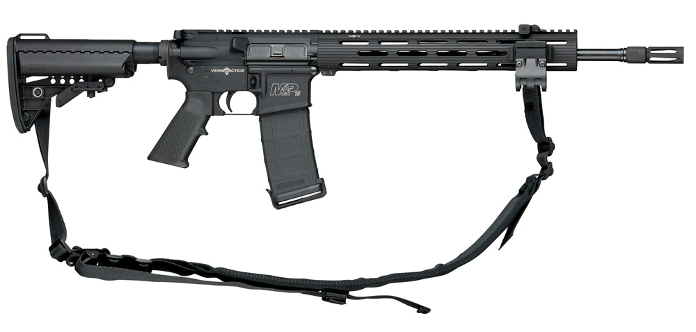 Today, Smith & Wesson makes the M&P-15 in practically every conceivable style, including hot rod versions like this Kyle Lamb Viking Tactics model.