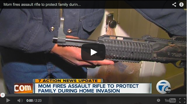 Video: Mother Thwarts Home Invasion with Semi-Automatic Rifle