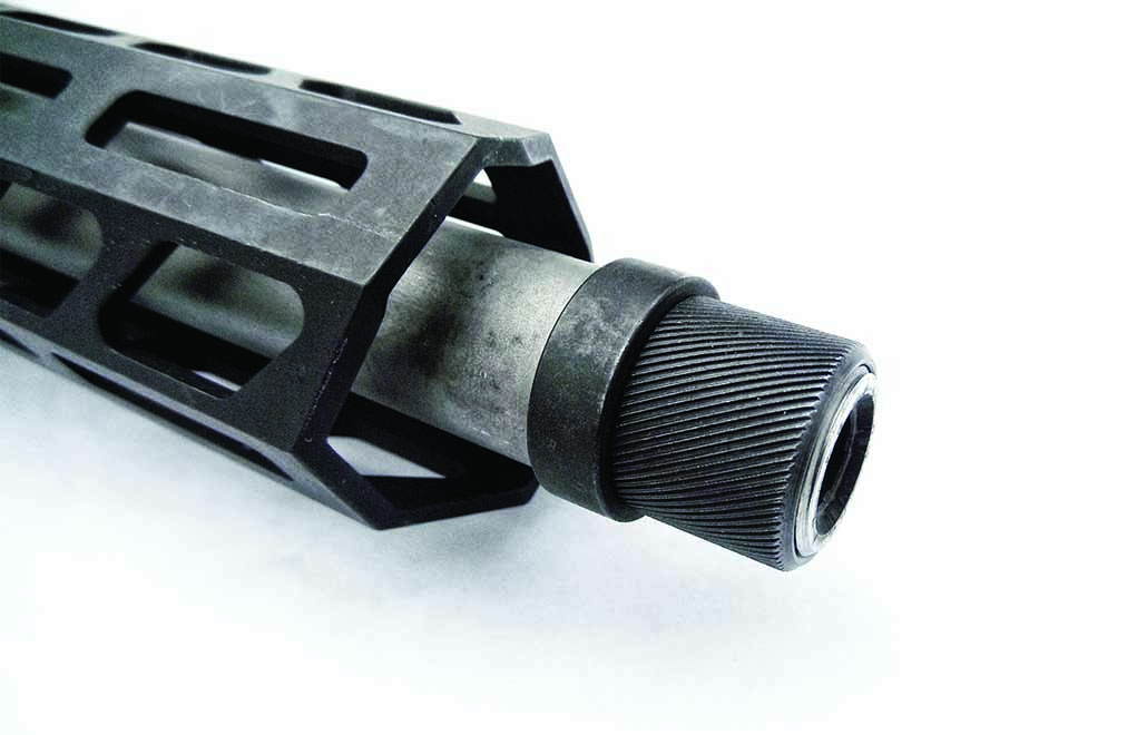 The Cross will come standard with a threaded muzzle so that you can freely add a brake, flash hider or a can. 