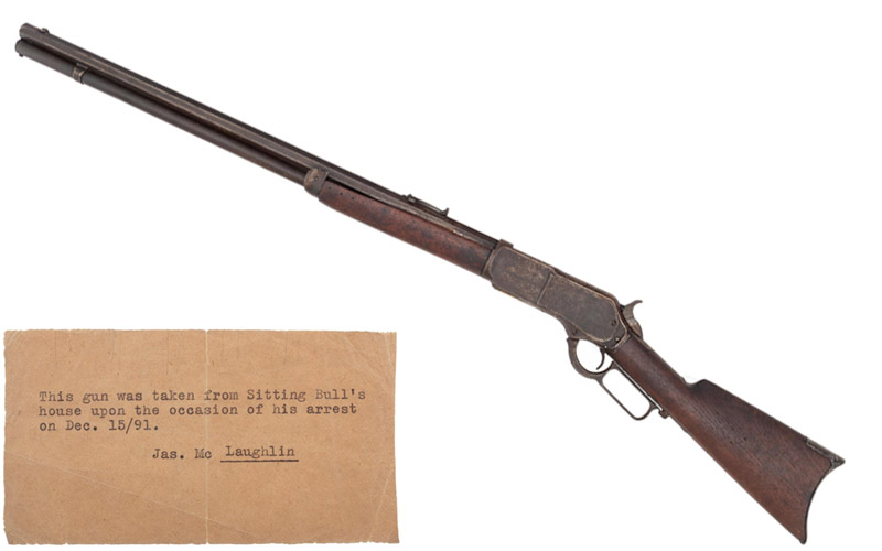 Sitting Bull rifle with document