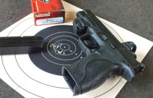 S&W C.O.R.E. standing target: Many will find the addition of a reflex sight improves their scores.