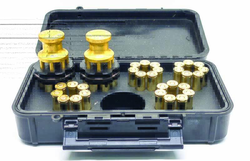 The Speed Beez loading block holds 42 rounds of ammo ready to recharge your loaders.