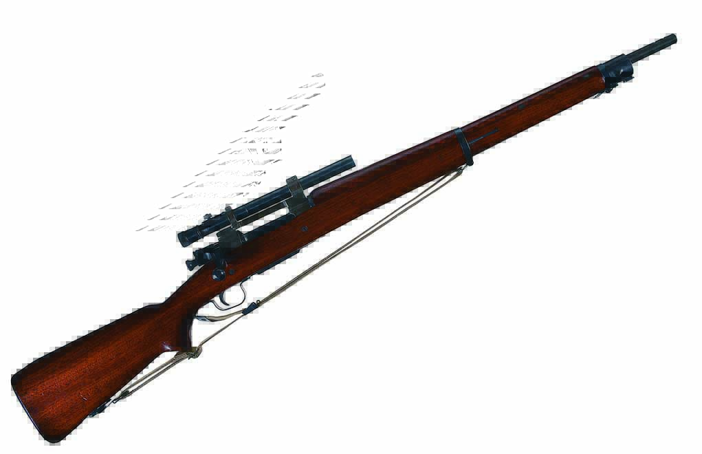 Offering assembly line accuracy, the Springfield M1903A4 was the first mass-produced sniper rifle. However, the 2.5x Weaver scope offered little to desire, despite its ruggedness. (Photo: Rock Island Auction Company) 