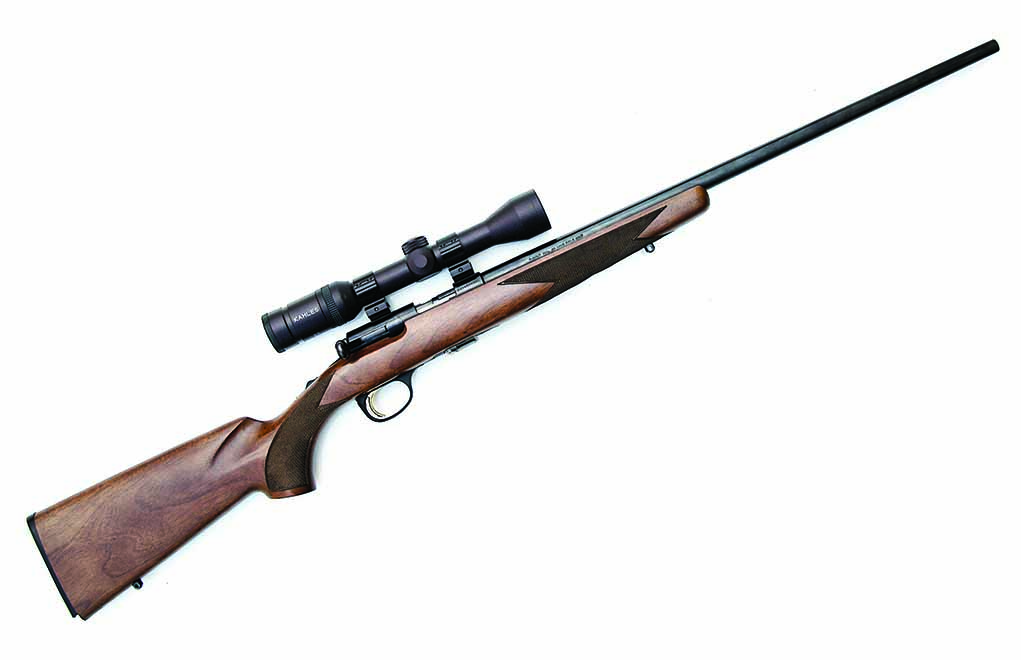 Browning’s T-bolt was originally introduced in 1965 and was the first straight-pull to be offered by a major American firearms manufacturer. 
