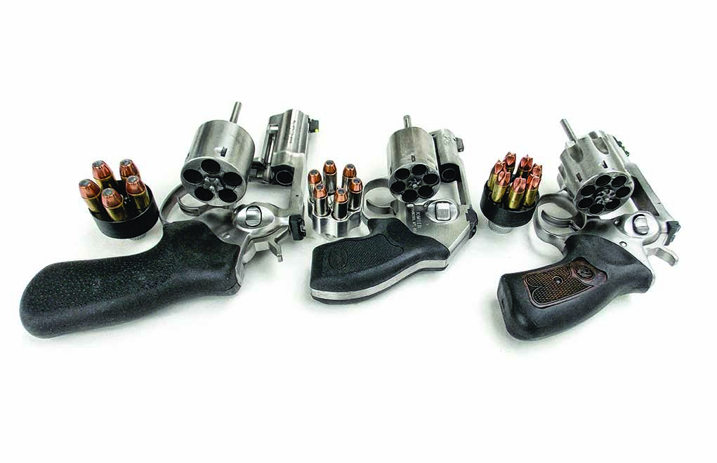 Ruger, Kimber and Smith & Wesson tactical revolvers.