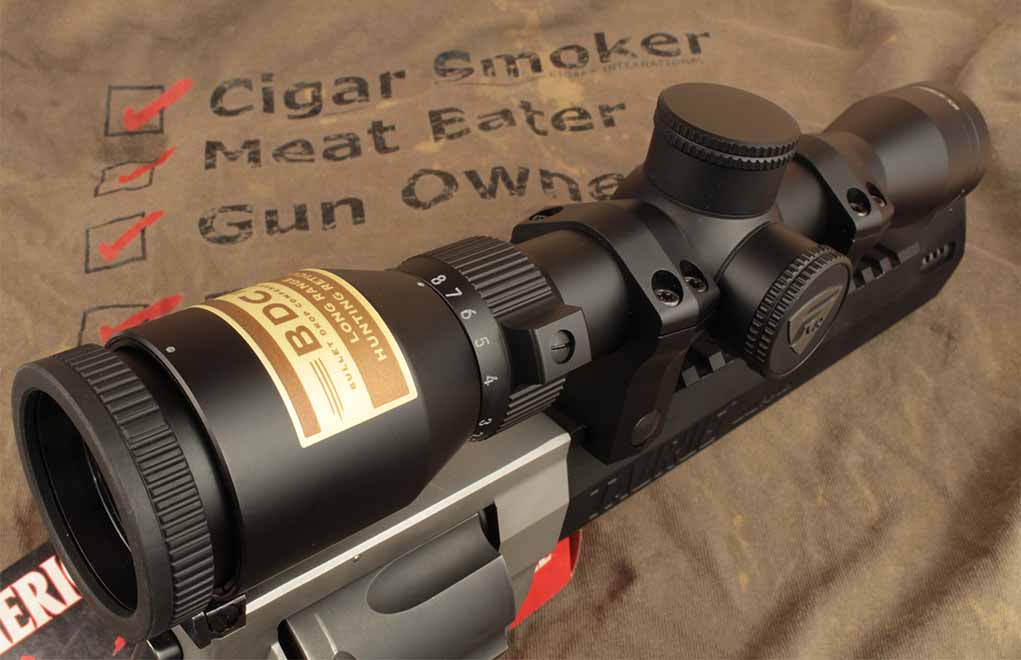 Never waste meat, cigars or Picatinny rail! The integral, 13-slot rail in the Raging Hunter allows for nearly any option you can dream of. The author chose a Nikon Force XR 2.5-8x scope with BDC for his testing. 