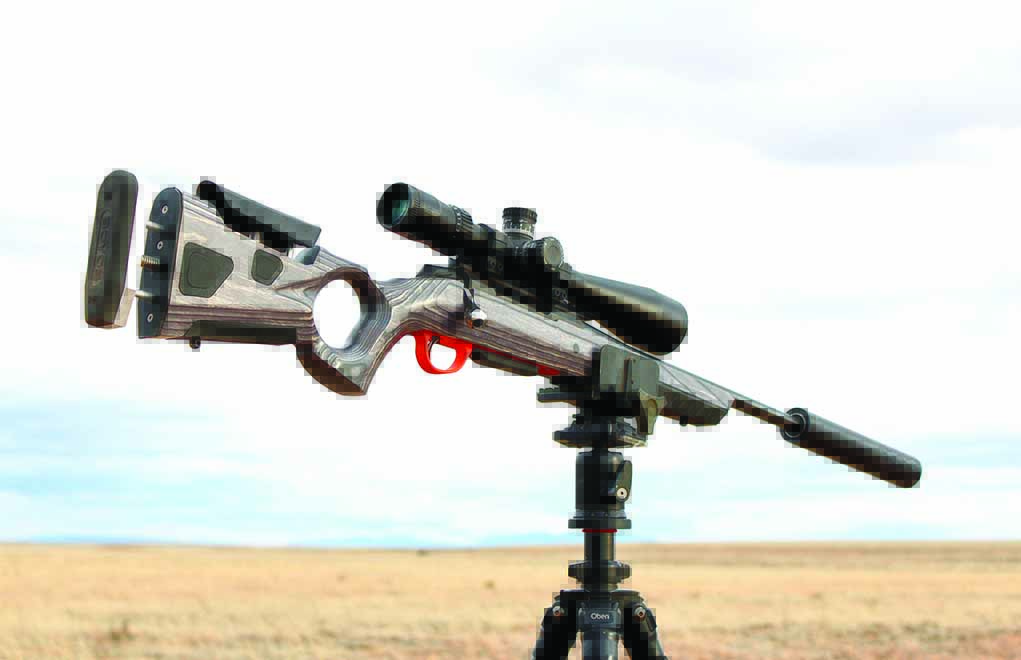 This Tikka T3 Lite is chambered in .308 Winchester, mated to a Boyds At-One rifle stock with a Nikon Black riflescope and an AMTAC Mantis P Suppressor. It is perfect for 800 yards and in.