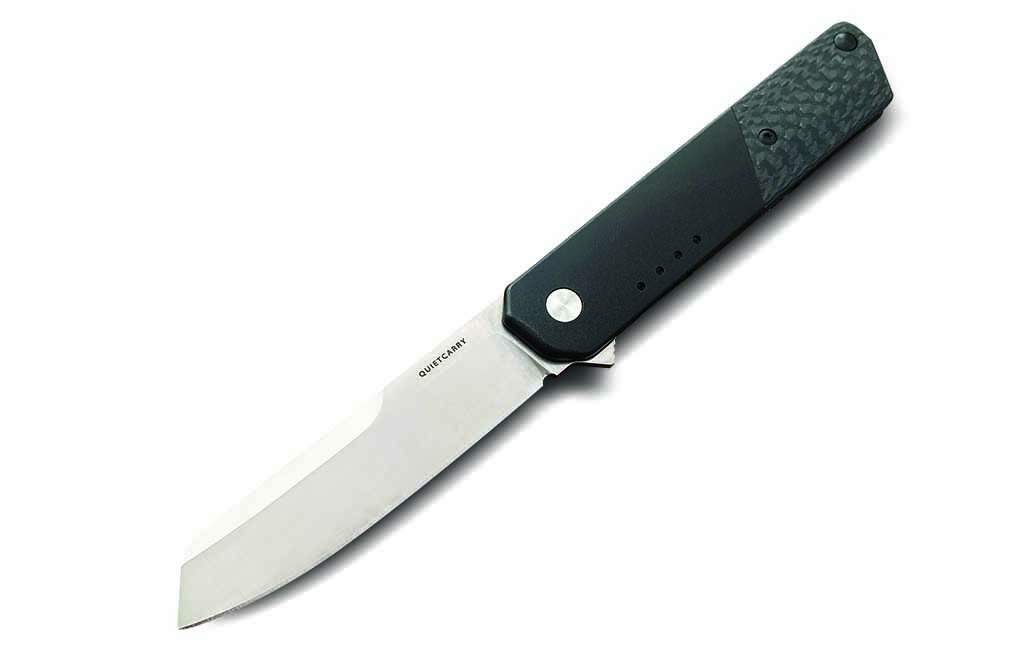 The Quiet Carry IQ folder combines sleek styling with one-handed opening, a frame lock and high-performance blade steel. The knife’s ultra-slim and compact form allows it to blend in easily and carry well in jeans.