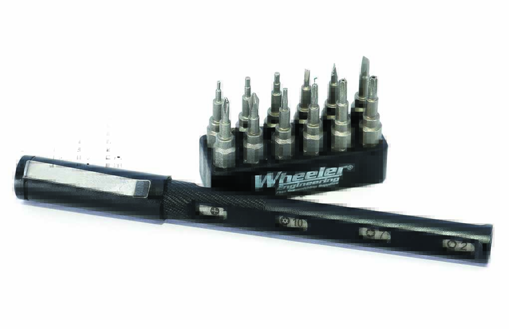 Wheeler Engineering arms you with five bits stored in the handle. You can mix and match and leave the five you need most in the handle.