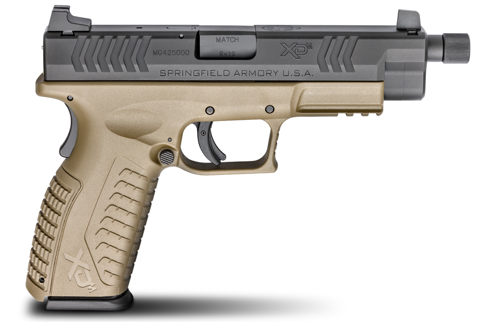 Outfitted with a threaded barrel, the new Springfield XD(M) is suppressor ready. 