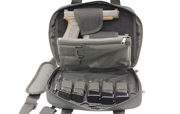 Conveniently sized and with ample storage, the UTG Competition Shooter’s Double Pistol Case seems like a solid option for a range bag.